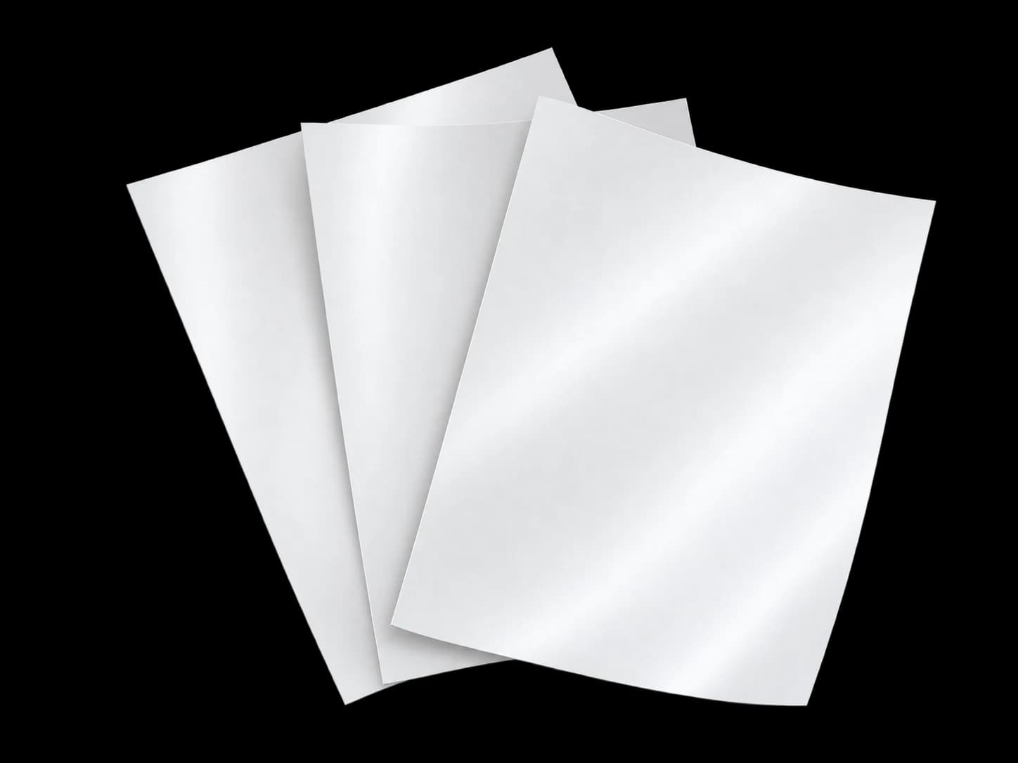 Illustrative presentation of blank Luster paper