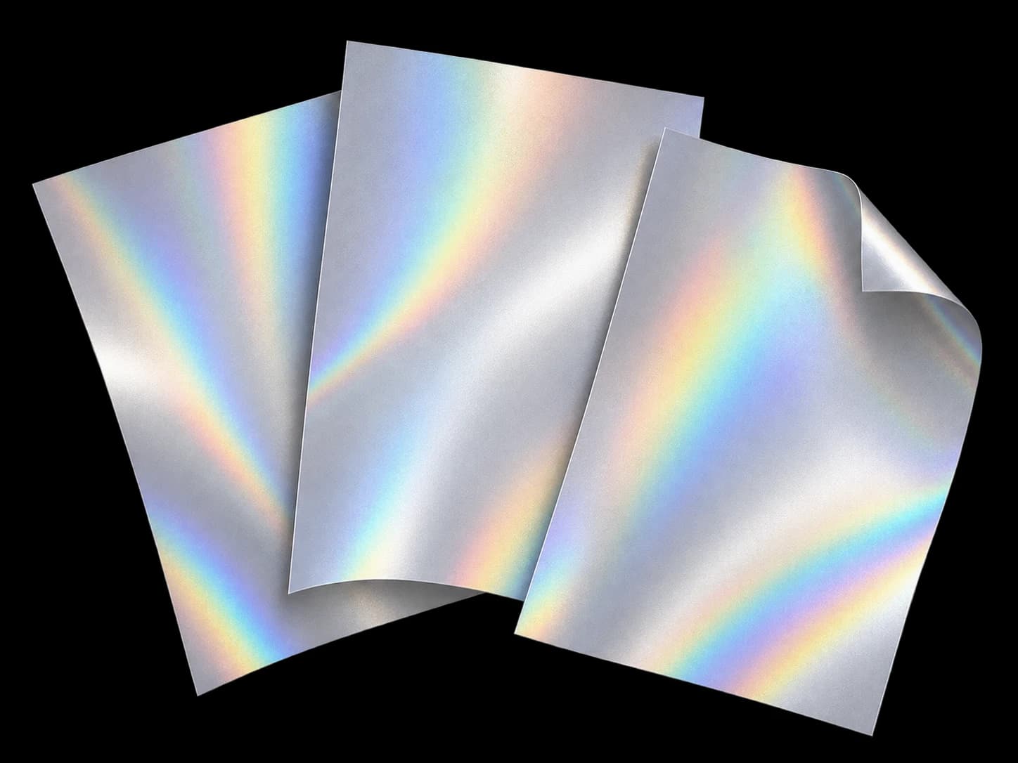 Illustrative presentation of blank Silver paper